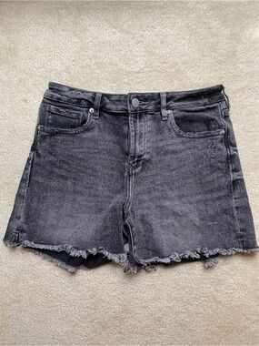 Dear John Julian Black Washed Denim Frayed Hem Shorts